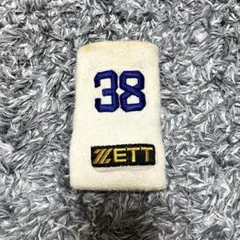 ZETT ゼット 野球用 リストバンド ホワイト 刺繍38