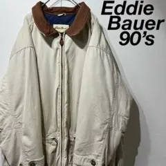 【希少】90s エディーバウアー グースダウンジャケット ホワイト 白 XL