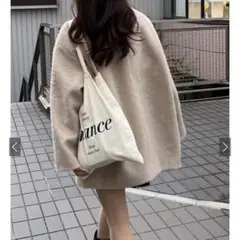 【新品】【美品】シャギーノーカラーコート［fo1779］