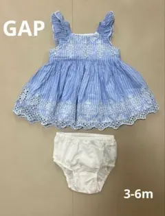 babyGAP ストライプ ワンピース ブルマセット 3-6ヶ月のサムネイル