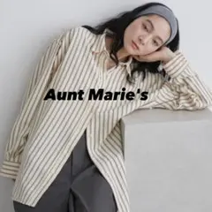 Aunt Marie's ストライプオーバーサイズシャツ　美品