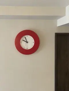 オールドイケア　OLD IKEA ポストモダン　赤　掛け時計