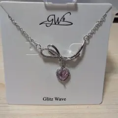 Glitz Wave ハート型ネックレス