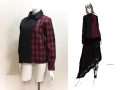 1点もの・デザイン画付き】インポートストレッチ＆先染めチェック生地 