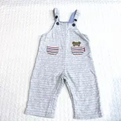 miki HOUSE グレー ロンパース カバーオール80