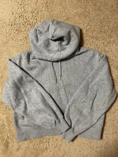 グレー フード付き トレーナー