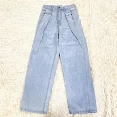 earth music&ecology (S) ワイドデニム　ジーンズ　個性的