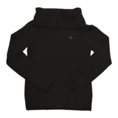 バーバリーロンドン タートルニット ハイネック 黒 38 M