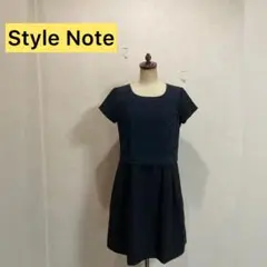 【美品】Style note 黒 レース付き Aライン ワンピース サイズM