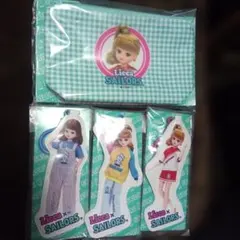 セーラーズ リカちゃんクジ ダイカットキーチェーン3点 & ポーチセット