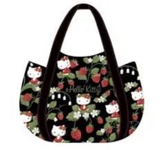 ハローキティ　バルーンバッグ　トートバッグ　いちご柄