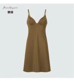 新品★マメクロゴウチ★エアリズム プランジ ブラスリップ★ Mサイズ ブラウン❸