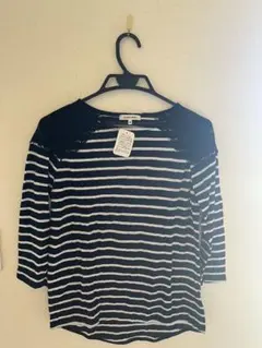 GLOBAL WORK ストライプ 五分袖 Tシャツ M