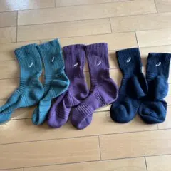 ASICS バレーボール用 ソックス24-26cm 3足