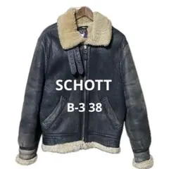 希少 Lサイズ USA製 SCHOTT B-3 ムートンジャケット ゴールド金具