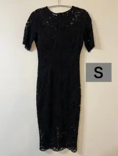 レディース　結婚式参列　フォーマル　キャバ　ドレス　タイトワンピ　レースブラック