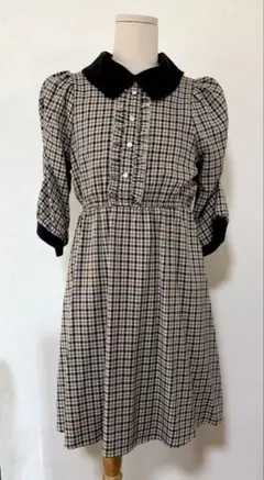 チェック　ワンピース　レディース