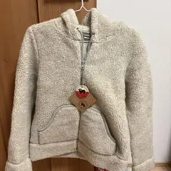 フリースジャケット フード付き クリーム色 新品タグ付き
