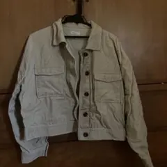 COLZA ベージュ コーデュロイ クロップドジャケット