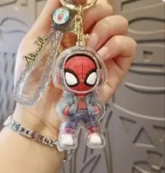 MARVEL スパイダーマン ストラップ フィギュア フード