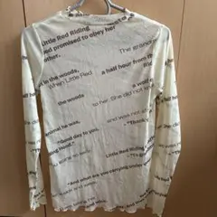 JEANASIS 長袖 メッシュ トップス 英字プリントのサムネイル