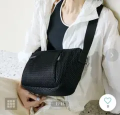 Breath TOPKAPI ポリメッシュ ショルダーバッグ黒のサムネイル