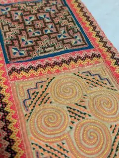 き*こ様 古布モン族藍染め手刺繍・おんぶ布 - メルカリ