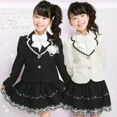 入学式 スーツ 子供服・黒ジャケ：１２０ｃｍ