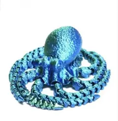 超可動式 3Dプリントタコ 関節 オクトパス メタリック 蛸 フィギュア