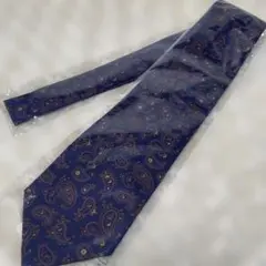 VALENTINOヴァレンティノ　新品メンズネクタイ　ネイビーペイズリー柄
