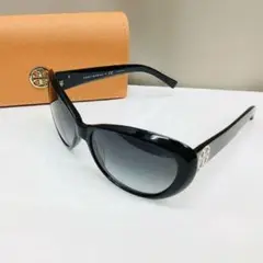 美品 トリーバーチ サングラス TY7005 黒金 ケース付 736