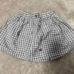 【韓国子供服】cottonhouse チェックスカート ブラウン