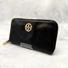 TORY BURCH トリーバーチ 長財布 ラウンドファスナー レザー ブラック