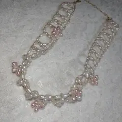 パールと花モチーフのチョーカー ♥14kgfアジャスター付き♥　78