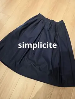 simplicite/ネイビー フレアスカート size free