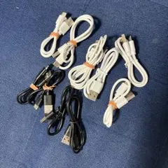 USB Type-C 充電ケーブルセット／白、黒ケーブル