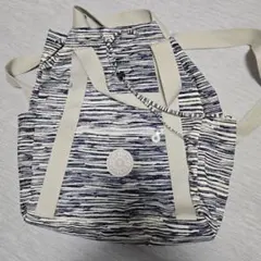 キプリング　リュック　ストライプ柄