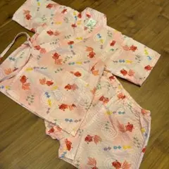 ピンク甚平　90サイズ