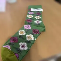 Bonne Maison ソックス 花柄 グリーン 36/38のサムネイル
