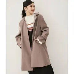 VIS フード付き　ブラウン　ロングコートのサムネイル