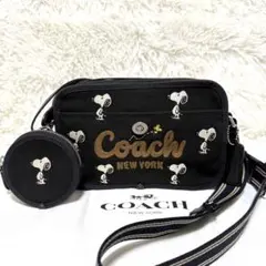 コーチ ピーナッツ コラボ カーゴ カメラ バッグ スヌーピー ショルダーバッグ