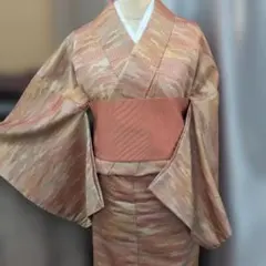 1ー29 オレンジのお着物は単仕立てです