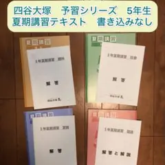 四谷大塚　予習シリーズ 5年生 夏期講習 テキスト　まとめ売り　書き込みなし