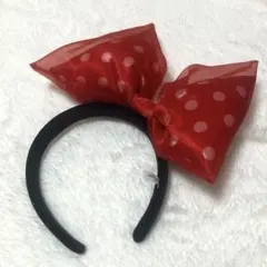 カチューシャ ディズニー デカリボン 赤 レッド ミニー