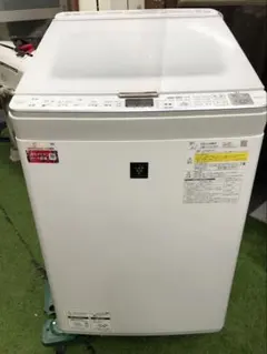 シャープ 縦型洗濯乾燥機 ES-PX8F-W 2021年8kg 備品・説明書付き シャープ 縦型洗濯乾燥機 ES-PX8F-W 2021年8kg 備品・説明書付き
