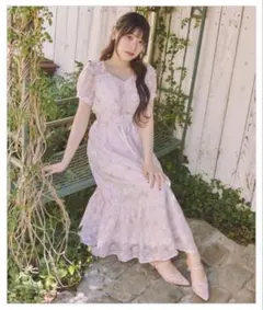 新品タグ付き】Suyunnフリル＆リボン付きシアーラメチェックロング