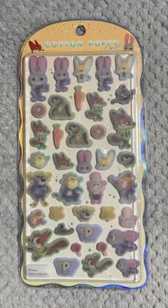 【正規品】新品未使用 Zootopia カラフルシール コットンパフィー