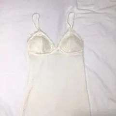 新品ジェラートピケ　カップ付きキャミソール　アイボリー