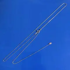 美品 agateアガットK10切り替えデザインロングチェーンネックレス