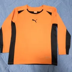 PUMA 長袖メッシュウェア 130 オレンジ/ブラック